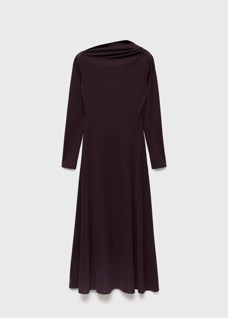 Robe Évasé Col Asymétrique