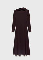 Robe Évasé Col Asymétrique