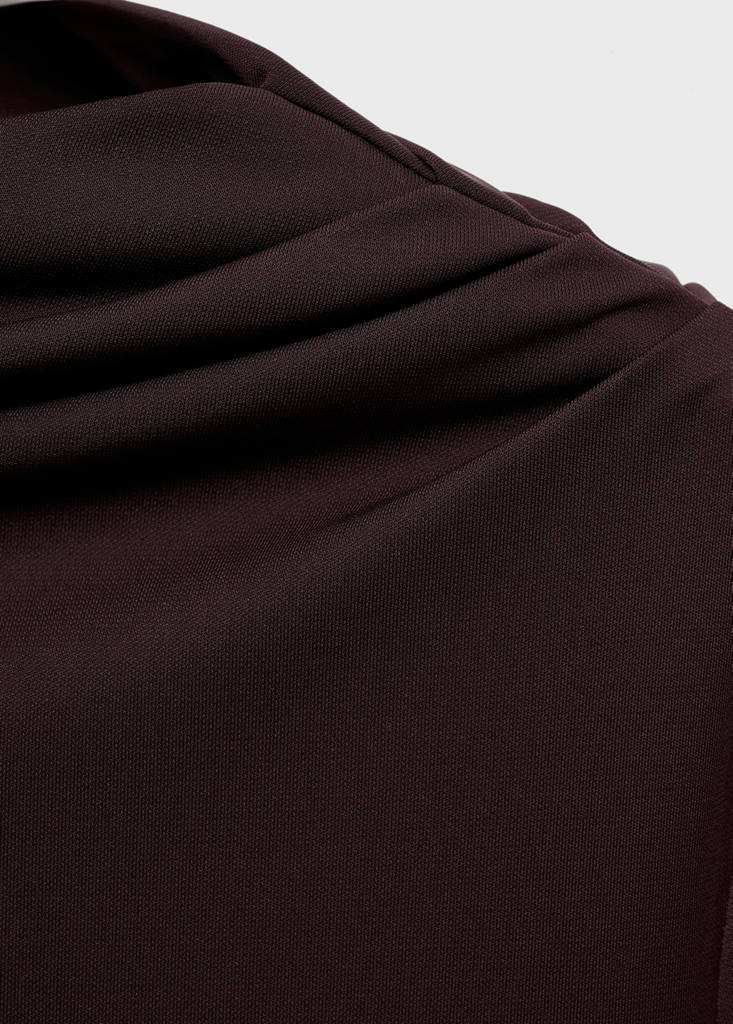 Robe Évasé Col Asymétrique