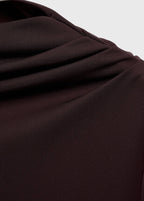 Robe Évasé Col Asymétrique