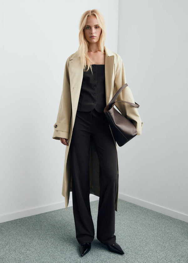 Pantalon De Costume Droit Sans Couture