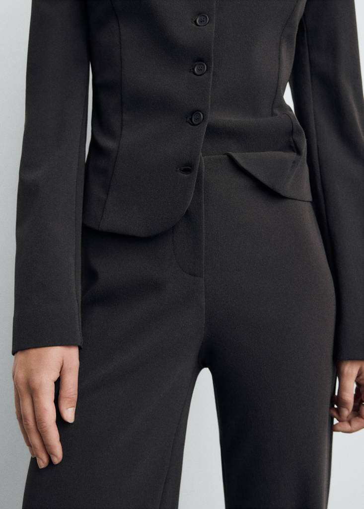 Pantalon De Costume Droit Sans Couture