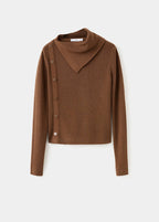 Pull Col Asymétrique Boutons