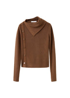 Pull Col Asymétrique Boutons