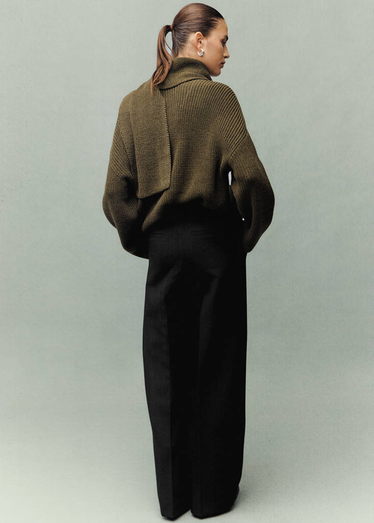 Pantalon À Plis Fermeture Zip
