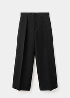 Pantalon À Plis Fermeture Zip