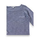 Bonpoint - Pull Fin En Lin Gris/Bleu - 6 Ans