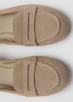 Mocassins Suède Détail En Forme De Masque