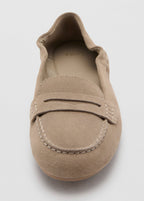 Mocassins Suède Détail En Forme De Masque