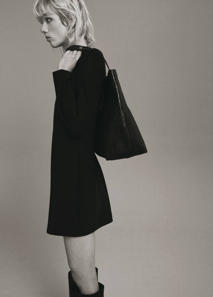 Robe Col Drapé Et Manches Longues