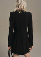 Robe Col Drapé Et Manches Longues