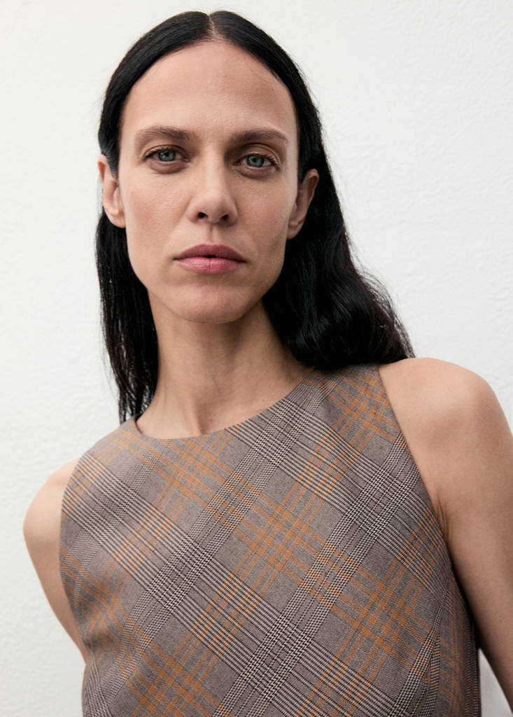 Robe À Carreaux Avec Ceinture