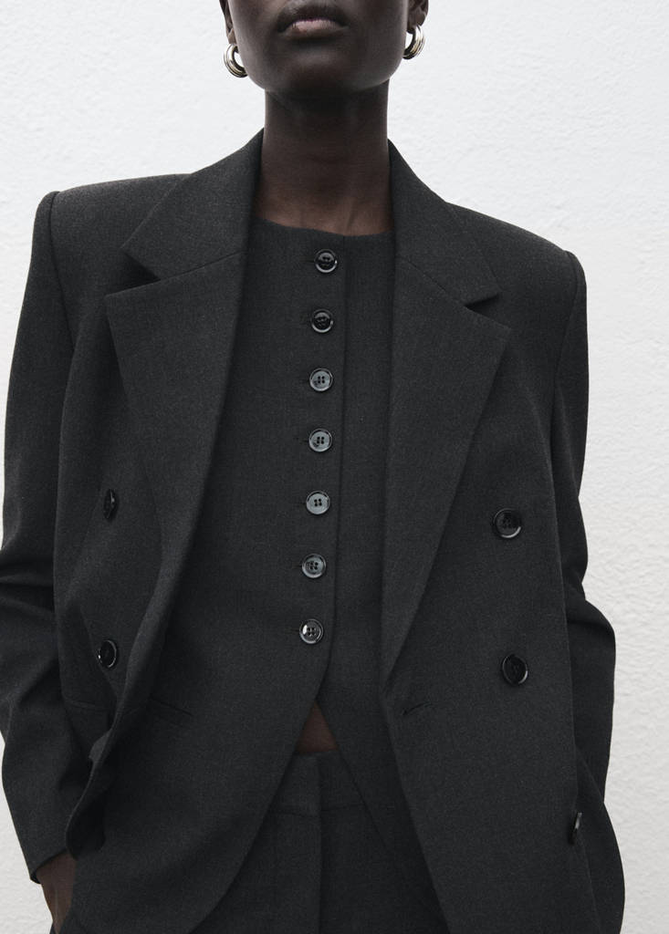 Gilet De Costume À Col Rond