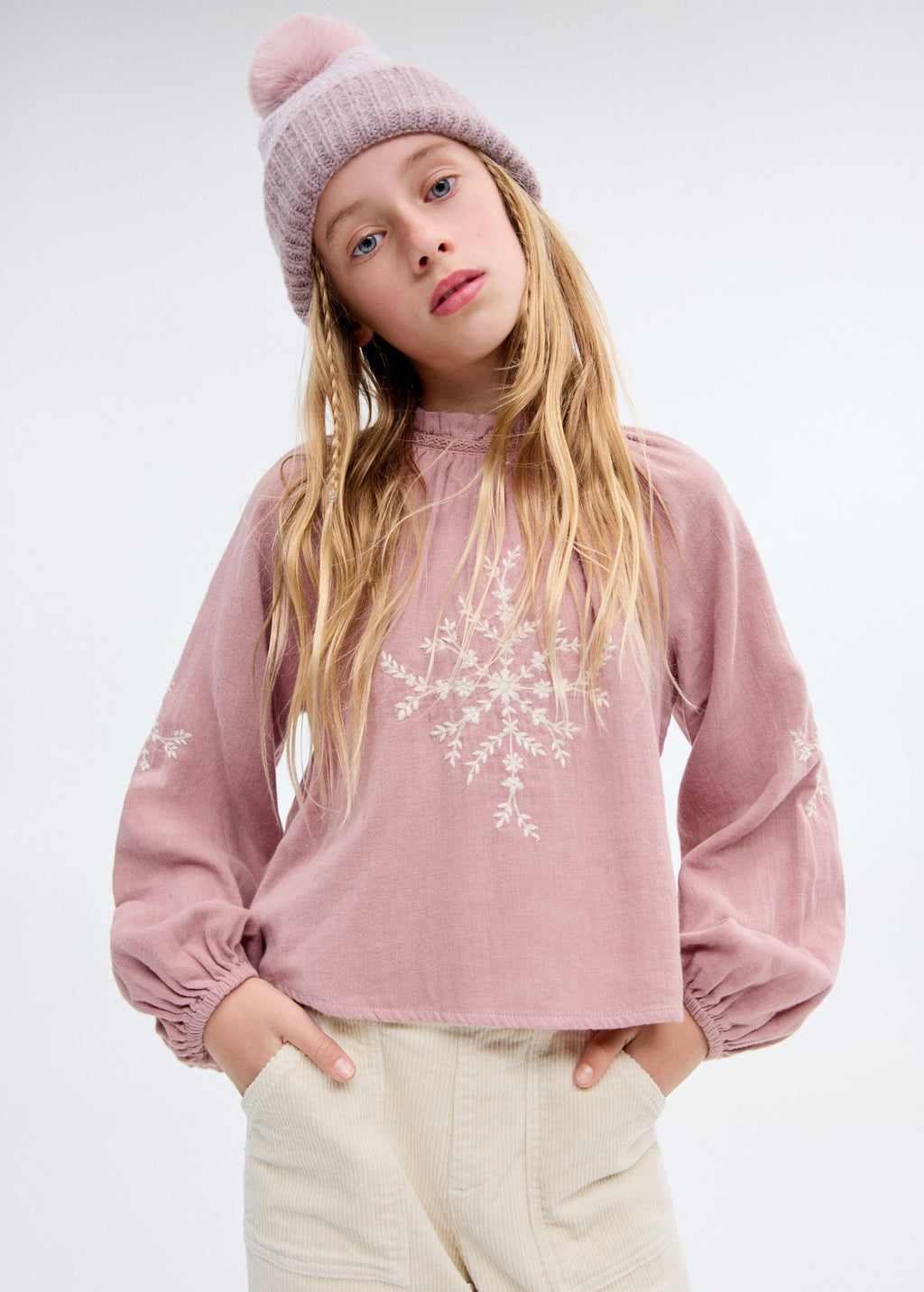 Blouse Charlote Rose - Fille