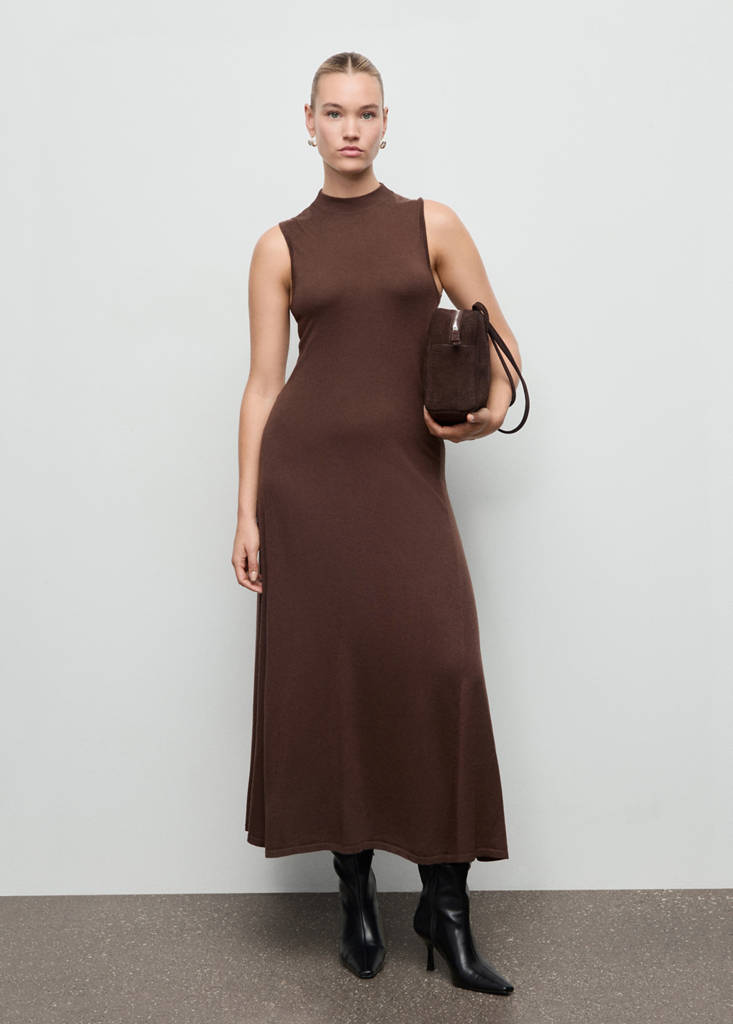 Robe Maille Col Montant
