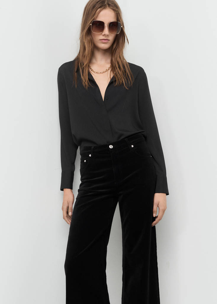 Jean Large En Velours