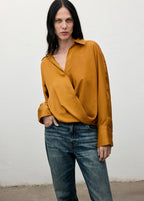Chemise Satinée Croisée
