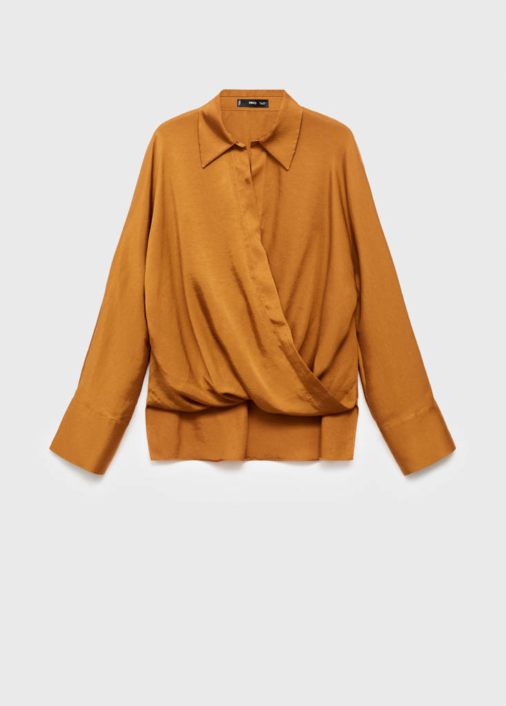Chemise Satinée Croisée