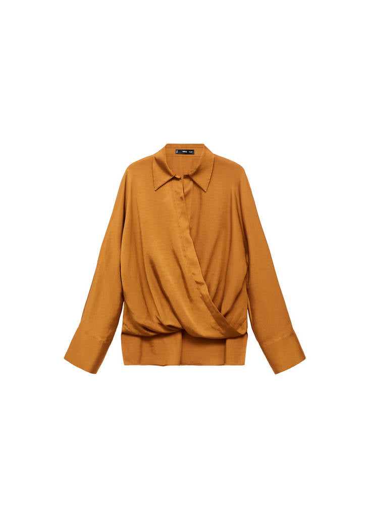 Chemise Satinée Croisée
