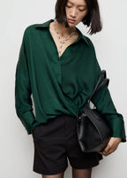 Chemise Satinée Croisée