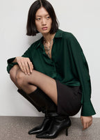 Chemise Satinée Croisée