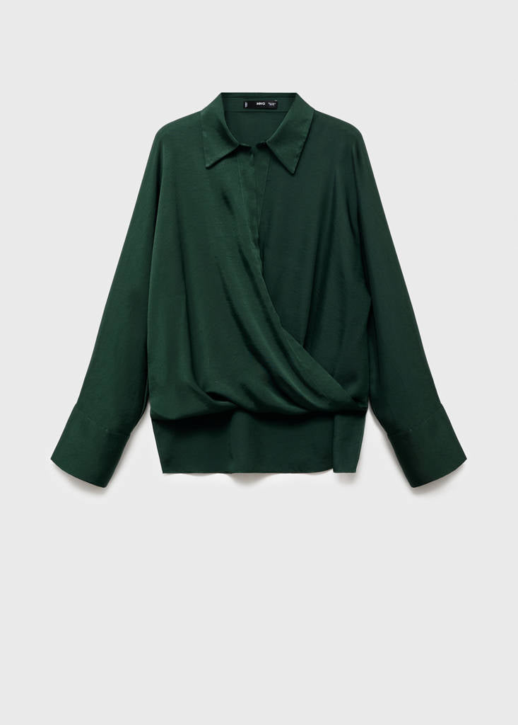 Chemise Satinée Croisée