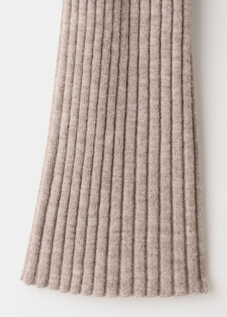 Robe Maille Côtelée Col Montant
