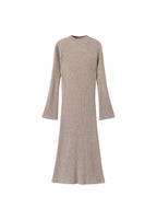 Robe Maille Côtelée Col Montant