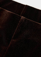 Pantalon Large En Velours