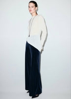 Pantalon Large En Velours