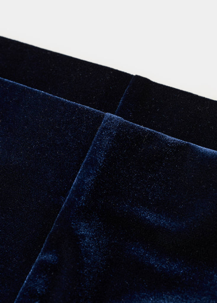 Pantalon Large En Velours