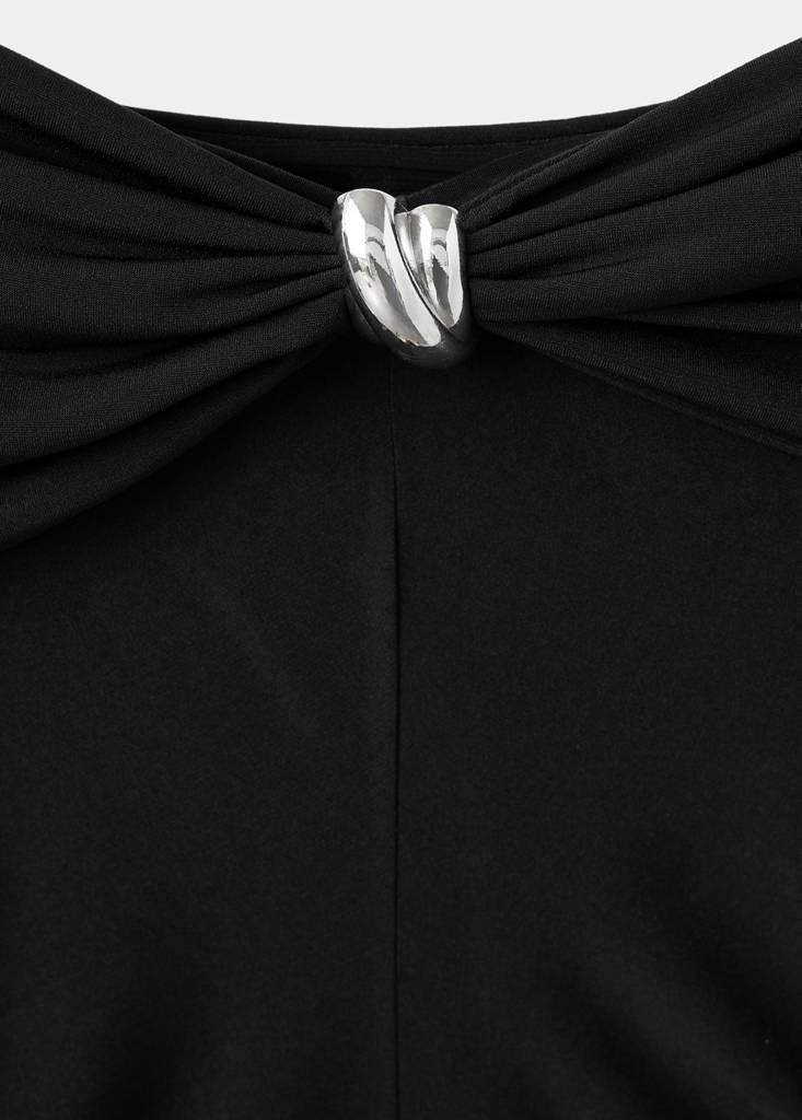 T-Shirt Bustier Détail Métallisé
