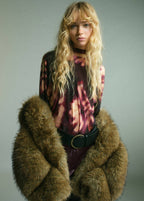 Blouse Tie-Dye Col Montant