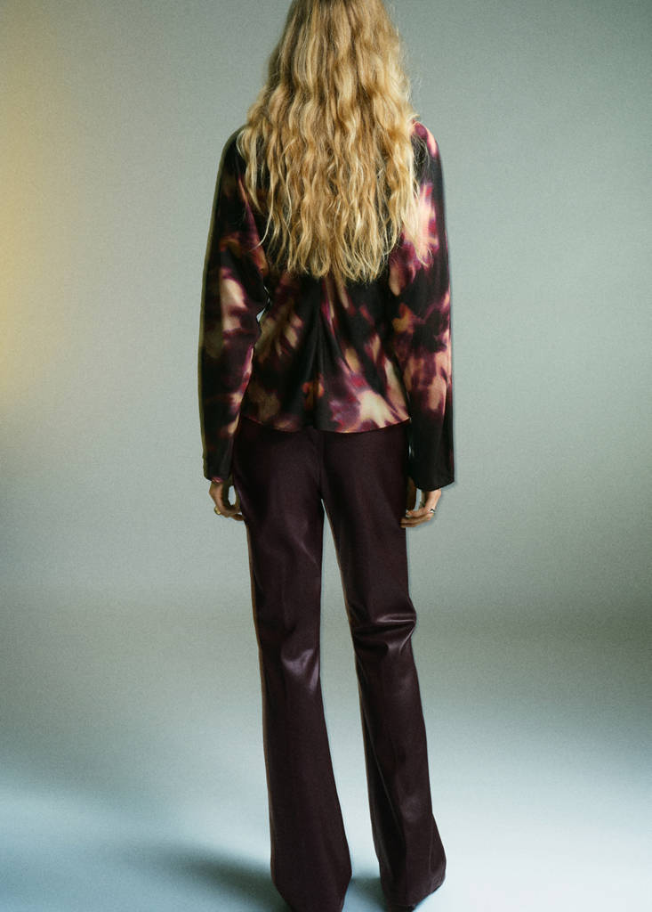 Blouse Tie-Dye Col Montant