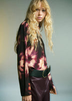 Blouse Tie-Dye Col Montant