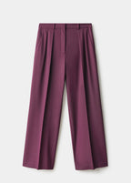Pantalon Wide Leg À Pinces Taille Normale