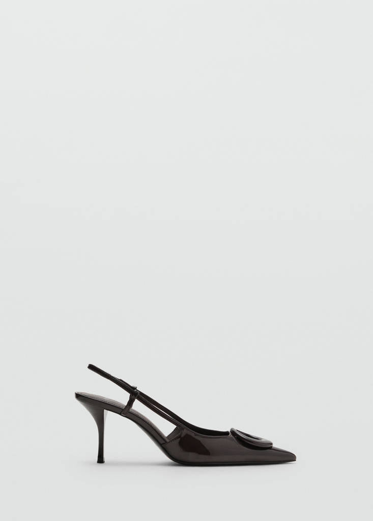 Chaussures À Talons Vernis Avec Anneau