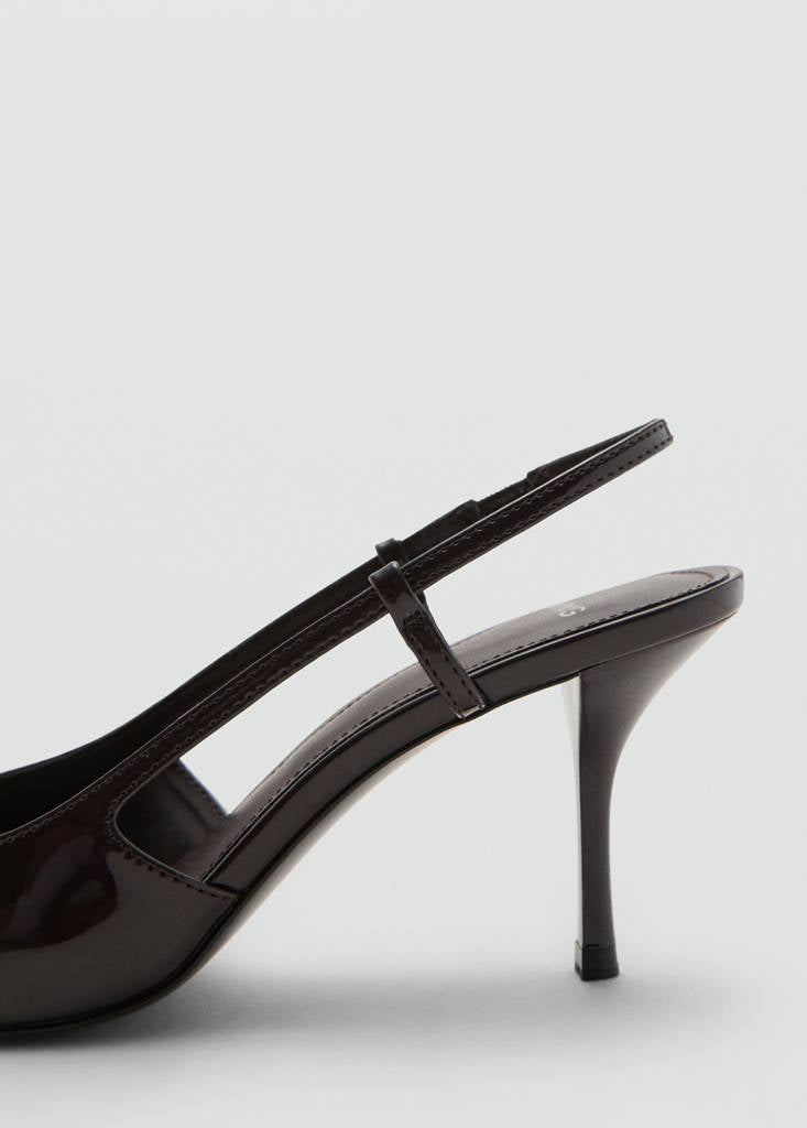 Chaussures À Talons Vernis Avec Anneau