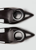 Chaussures À Talons Vernis Avec Anneau
