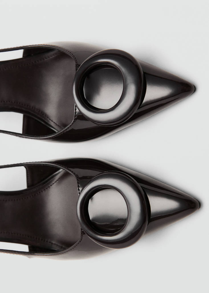Chaussures À Talons Vernis Avec Anneau