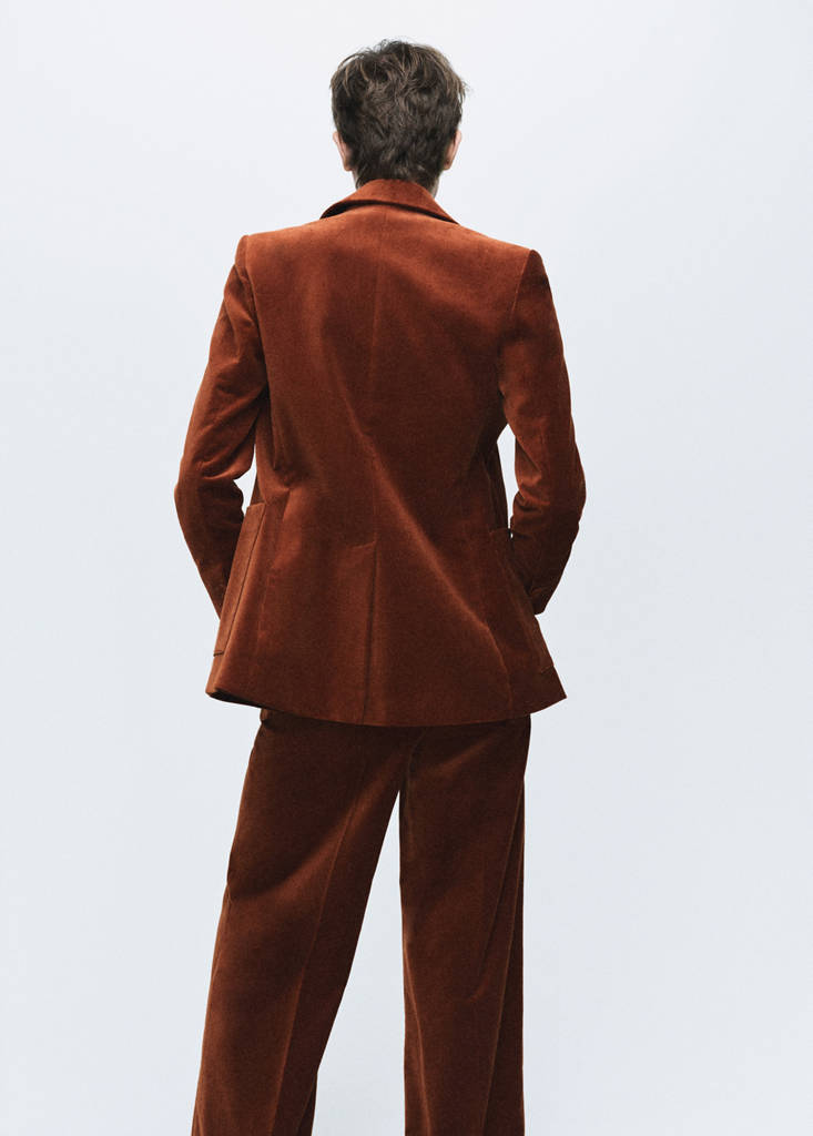 Blazer Costume Velours À Poches