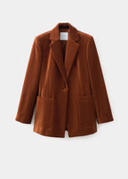 Blazer Costume Velours À Poches