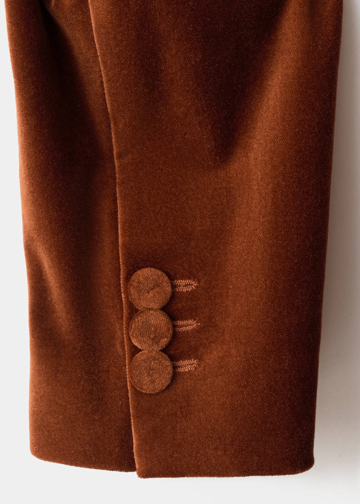 Blazer Costume Velours À Poches