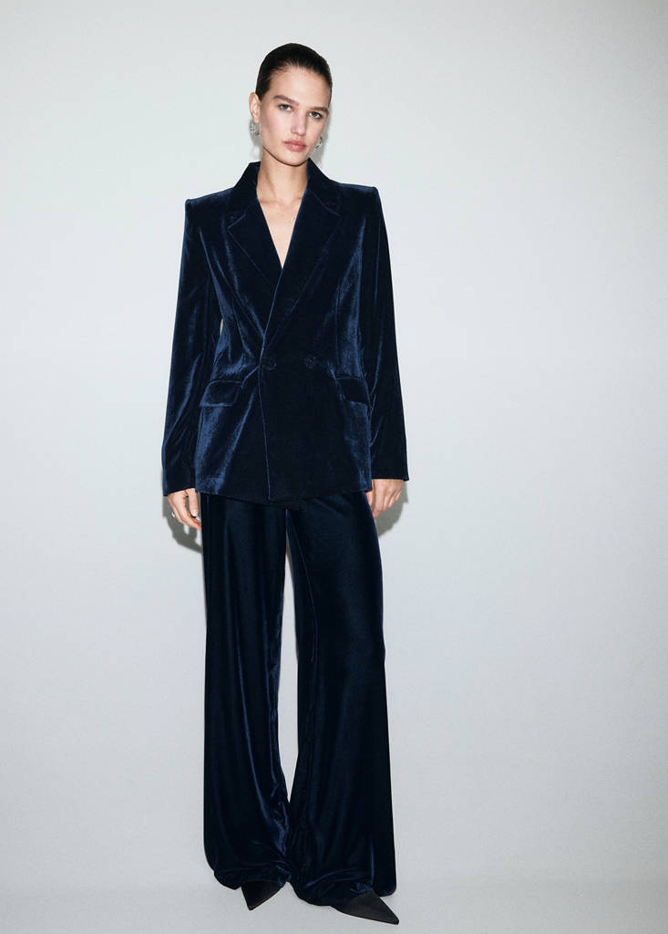 Blazer Velours Croisé