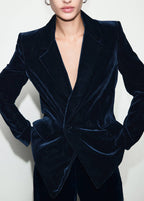 Blazer Velours Croisé
