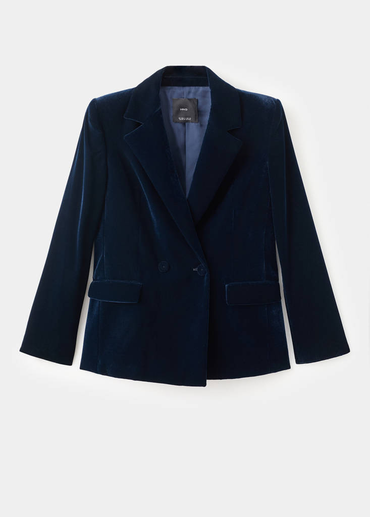 Blazer Velours Croisé