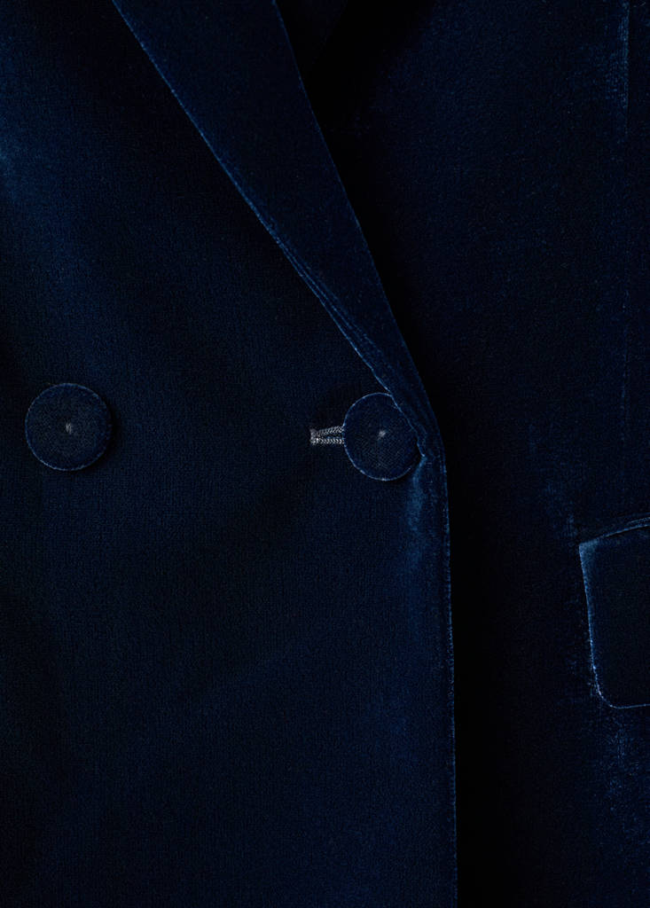 Blazer Velours Croisé
