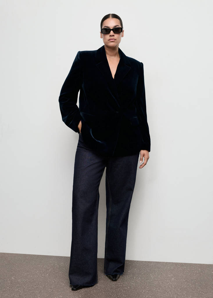 Blazer Velours Croisé