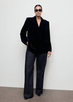 Blazer Velours Croisé