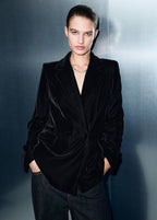 Blazer Velours Croisé